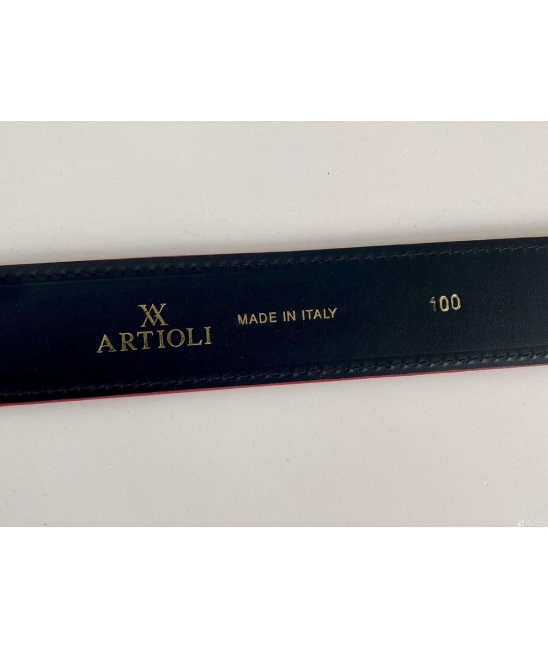 ARTIOLI Черный кожаный ремень, фото 5