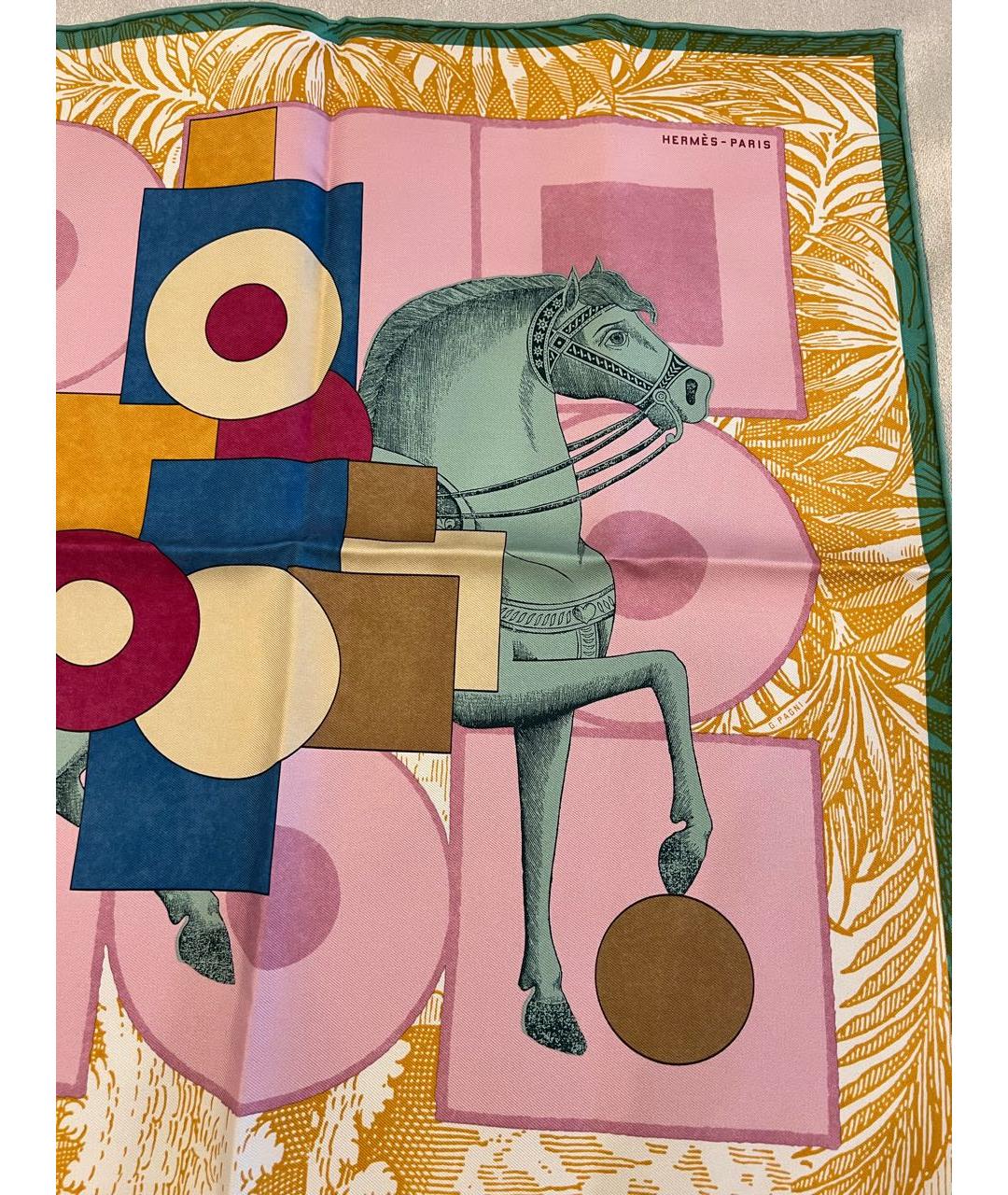 HERMES Мульти шелковый платок, фото 4