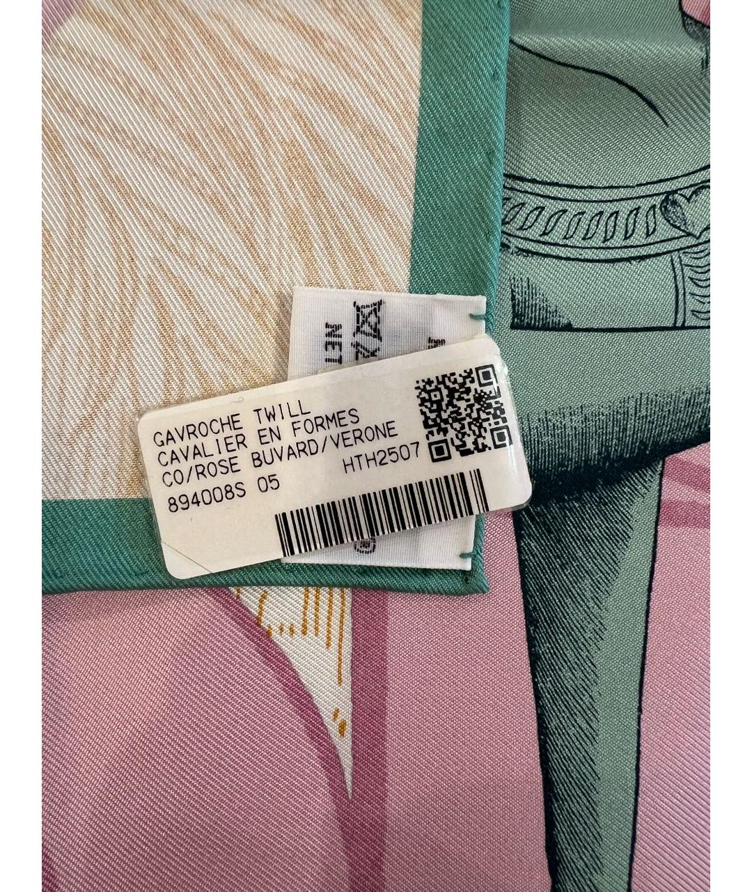 HERMES Мульти шелковый платок, фото 2