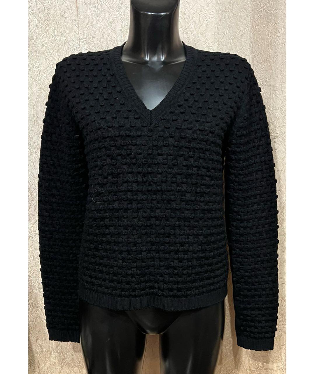 Mariella Burani Черный шерстяной джемпер / свитер, фото 4