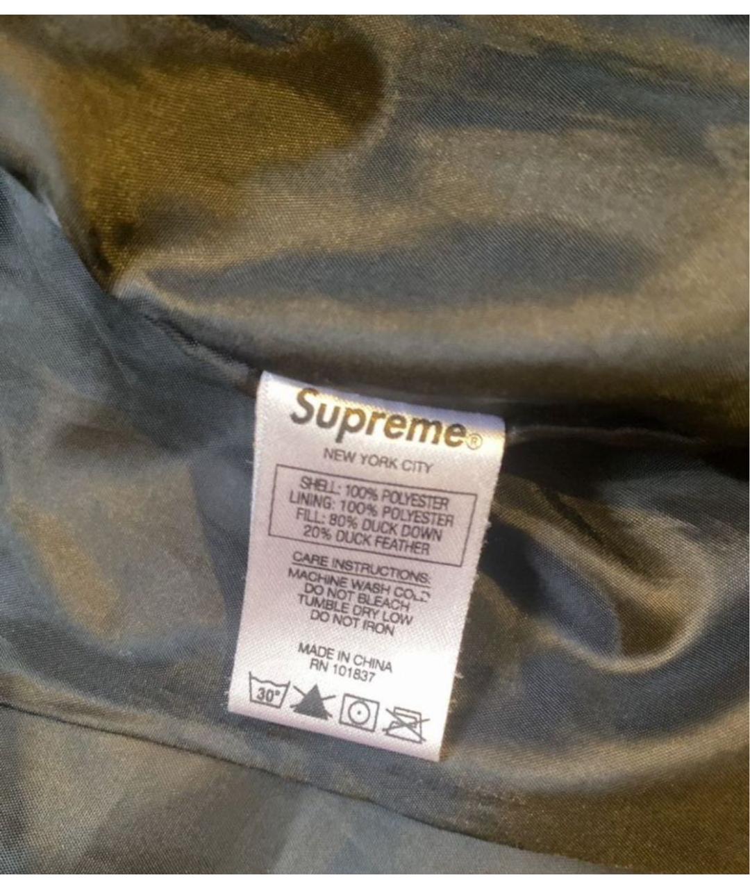 SUPREME Черная полиэстеровая куртка, фото 5