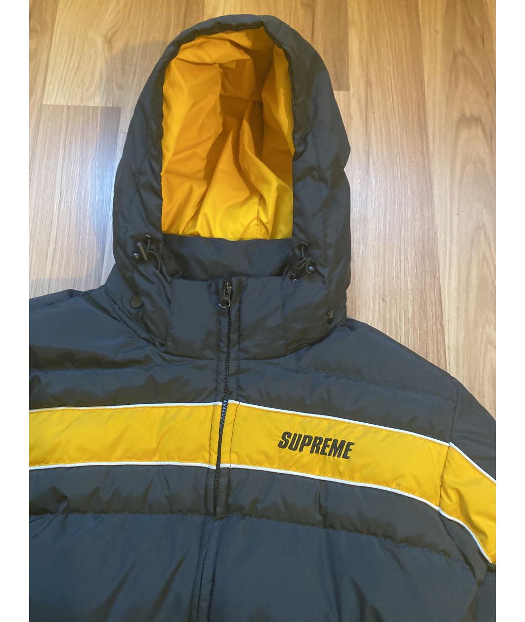 SUPREME Черная полиэстеровая куртка, фото 2