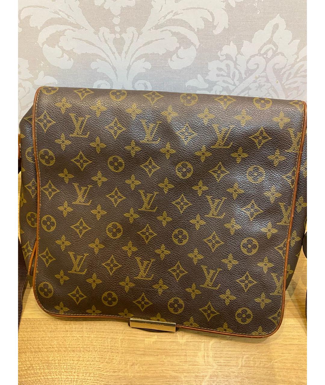LOUIS VUITTON Коричневая кожаная сумка на плечо, фото 8