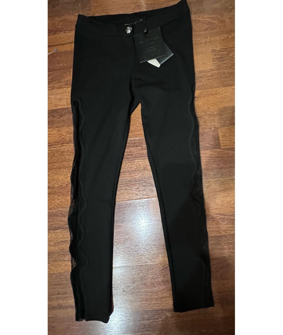 PHILIPP PLEIN Черные вискозные бриджи, фото 7