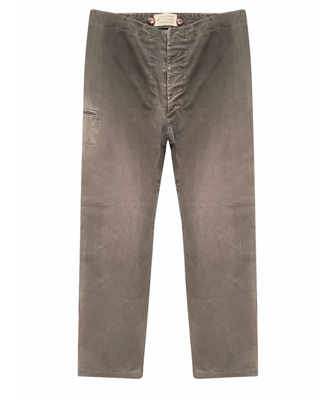 MAISON MARGIELA Серые хлопковые прямые джинсы, фото 1