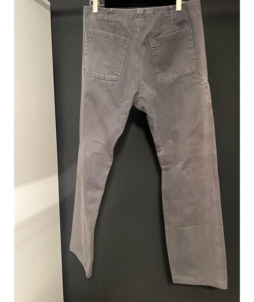 MAISON MARGIELA Серые хлопковые прямые джинсы, фото 2