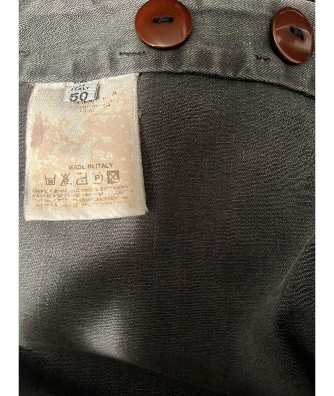 MAISON MARGIELA Серые хлопковые прямые джинсы, фото 3