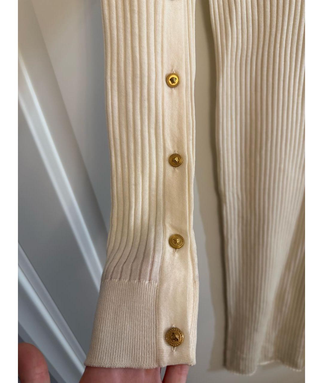 VERSACE Бежевое хлопковое повседневное платье, фото 2