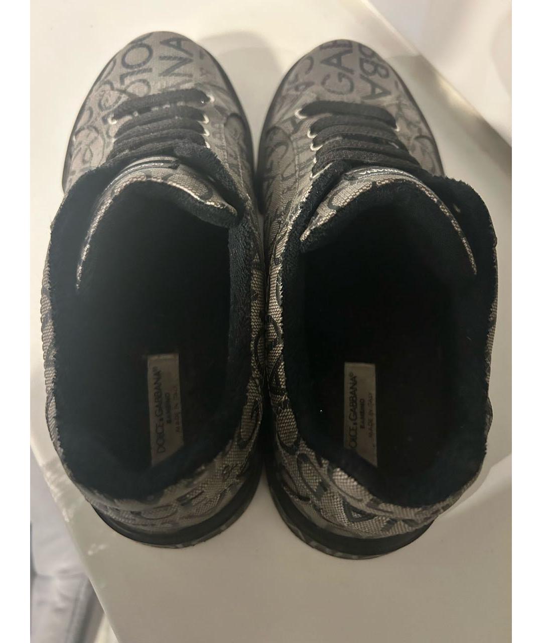 DOLCE & GABBANA KIDS Бежевые текстильные кеды, фото 3