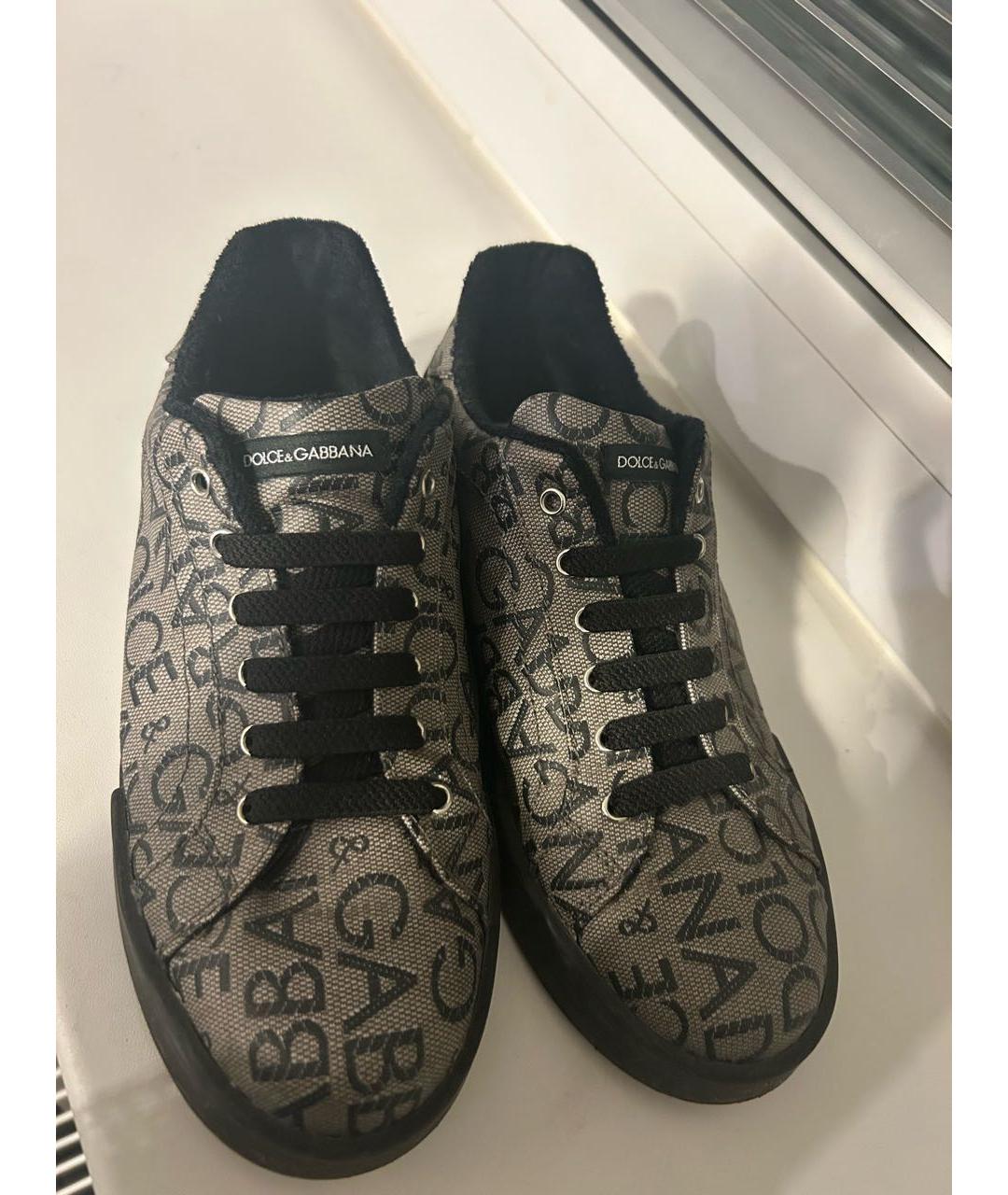 DOLCE & GABBANA KIDS Бежевые текстильные кеды, фото 2