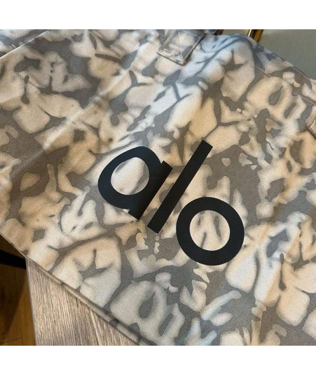 ALO YOGA Серая хлопковая дорожная/спортивная сумка, фото 4