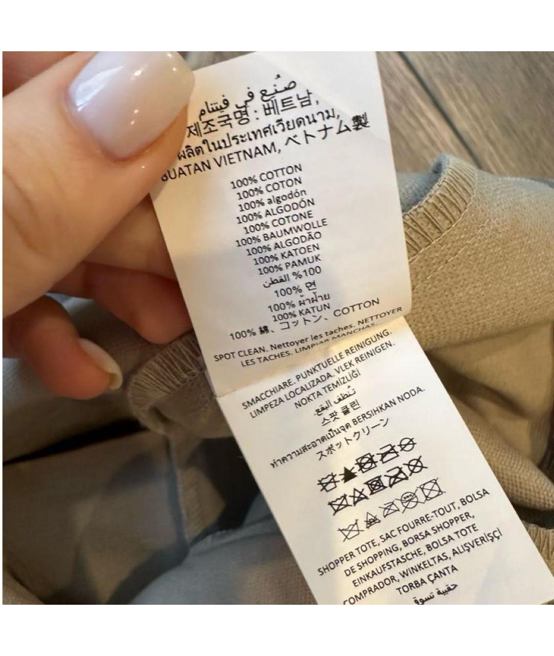 ALO YOGA Серая хлопковая дорожная/спортивная сумка, фото 8