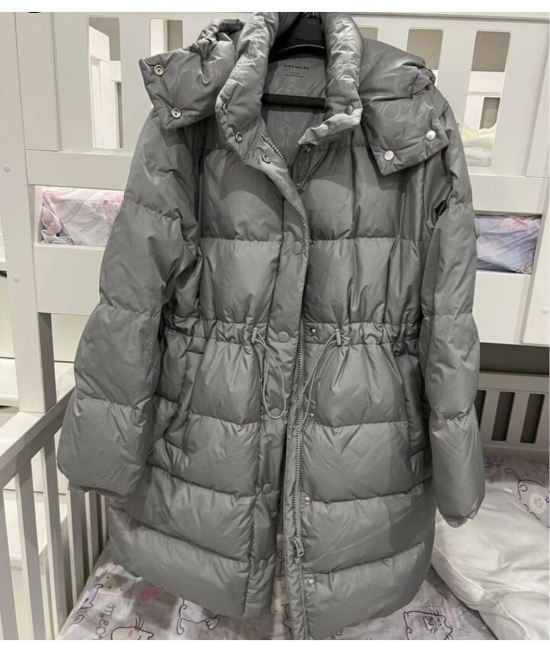 COACH Серый пуховик, фото 8
