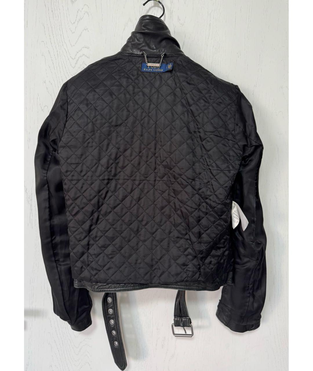 POLO RALPH LAUREN Черная кожаная куртка, фото 7