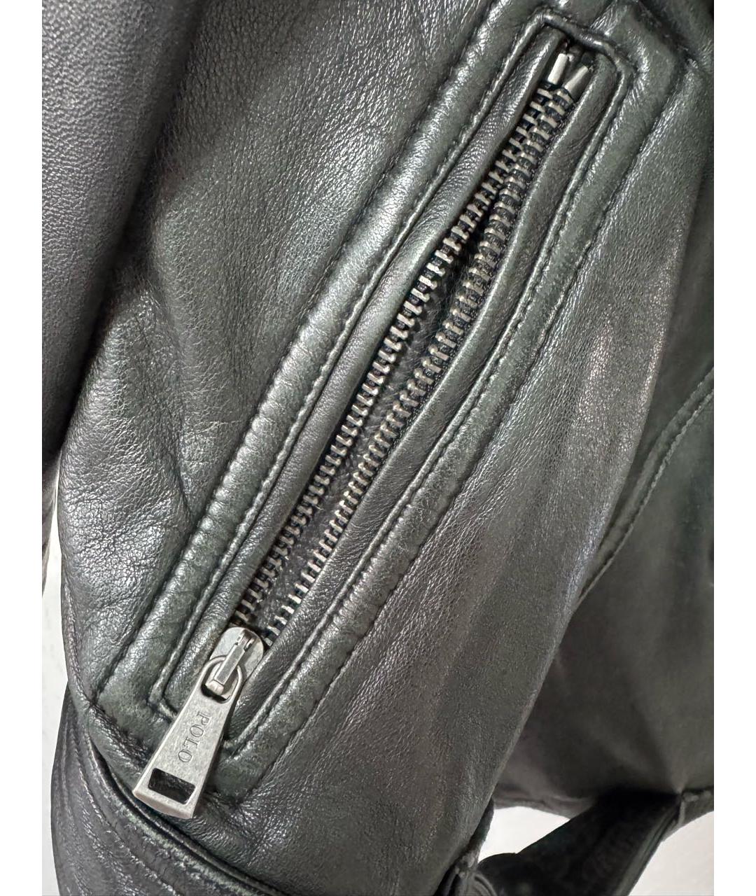 POLO RALPH LAUREN Черная кожаная куртка, фото 6