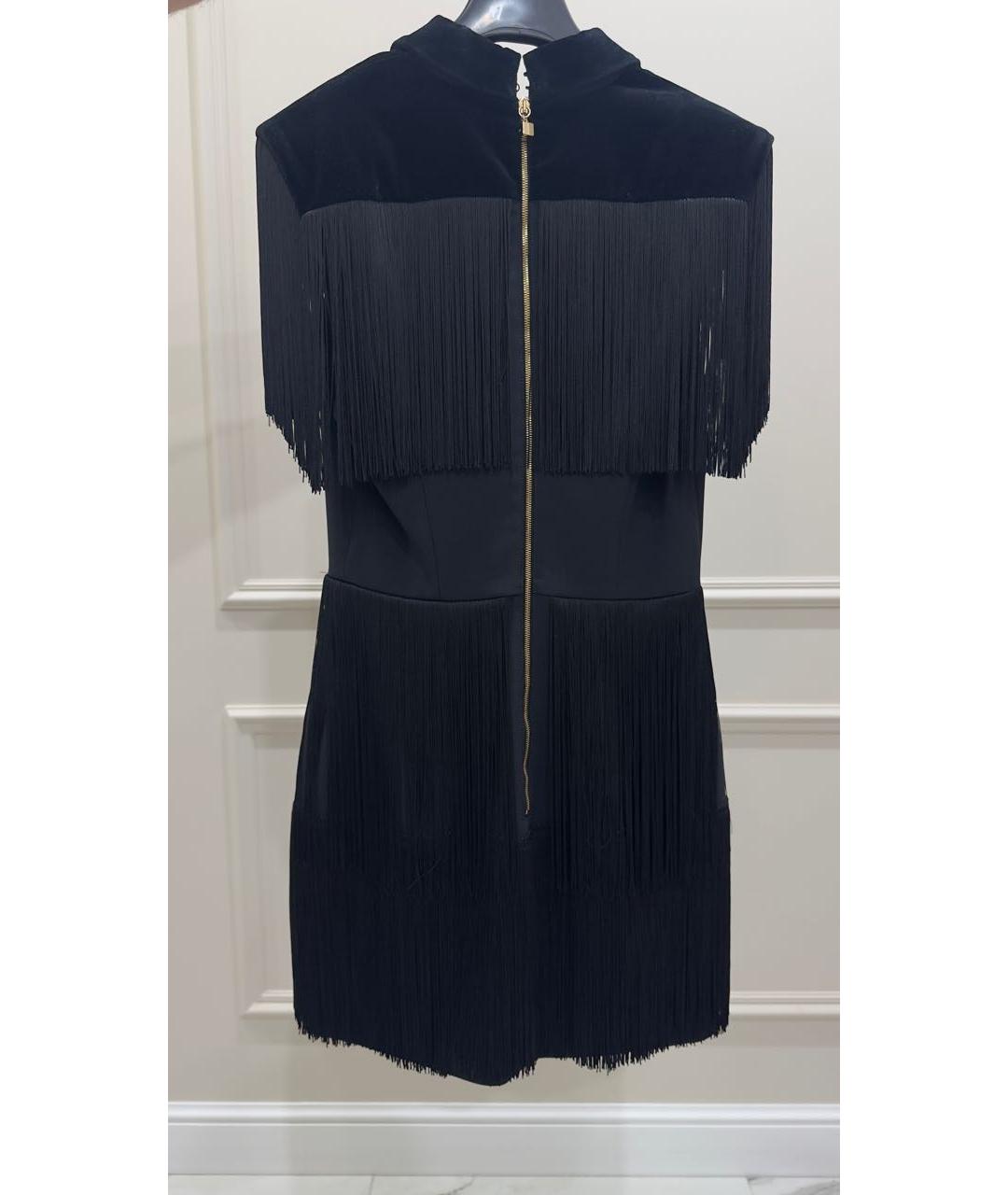 ELISABETTA FRANCHI Черное полиэстеровое вечернее платье, фото 2