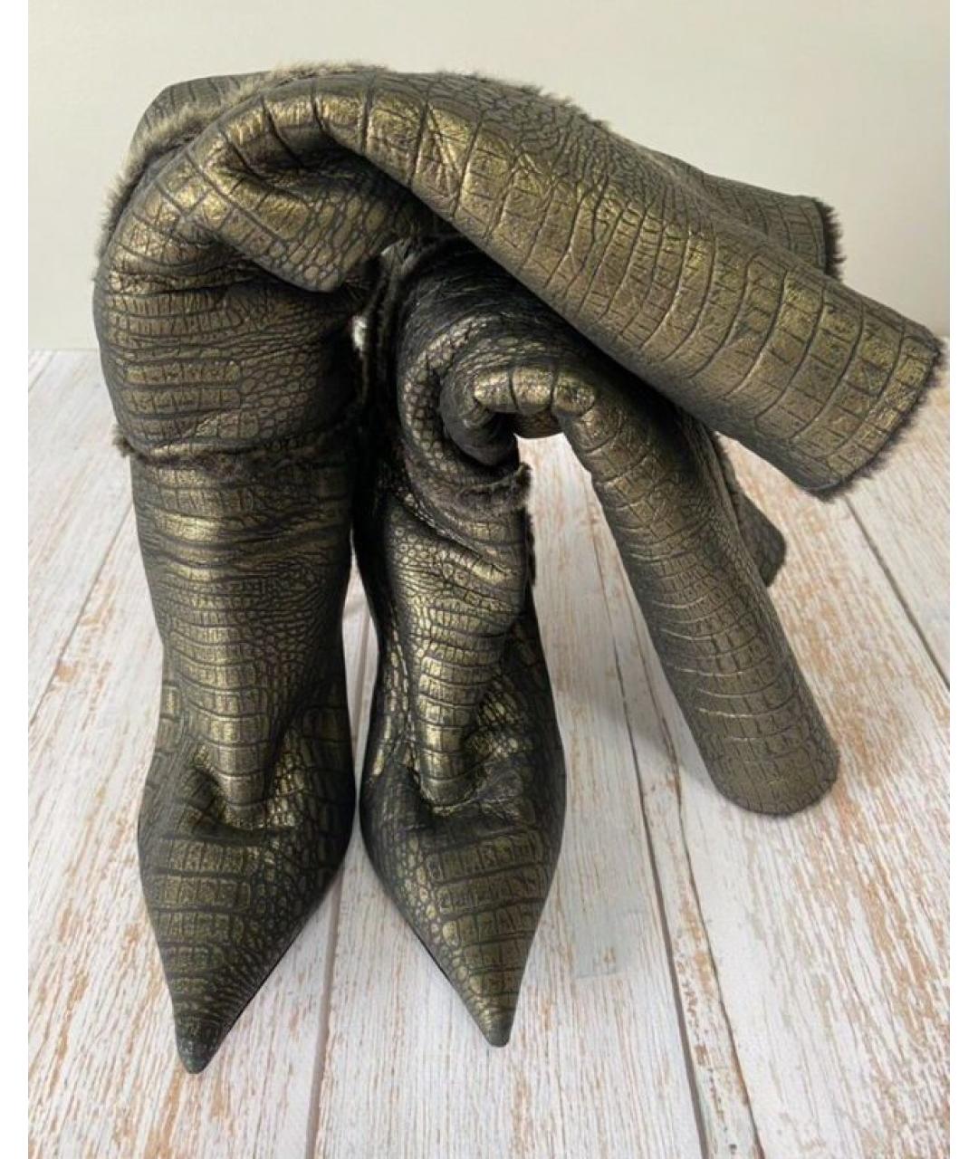 CASADEI Хаки сапоги, фото 2