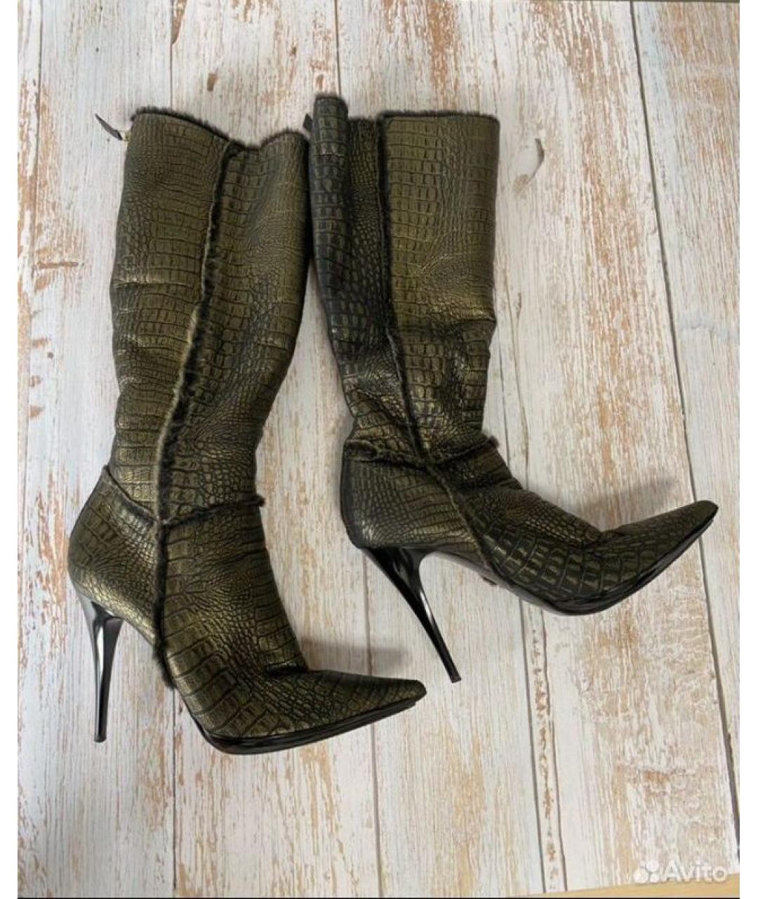 CASADEI Хаки сапоги, фото 7