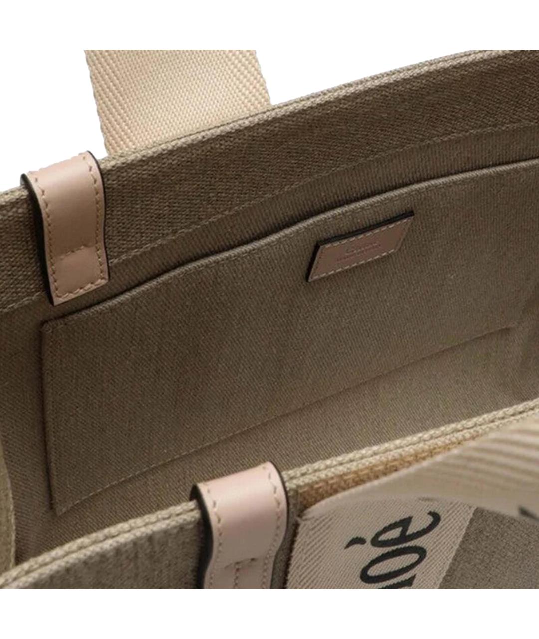 CHLOE Бежевая тканевая сумка через плечо, фото 3