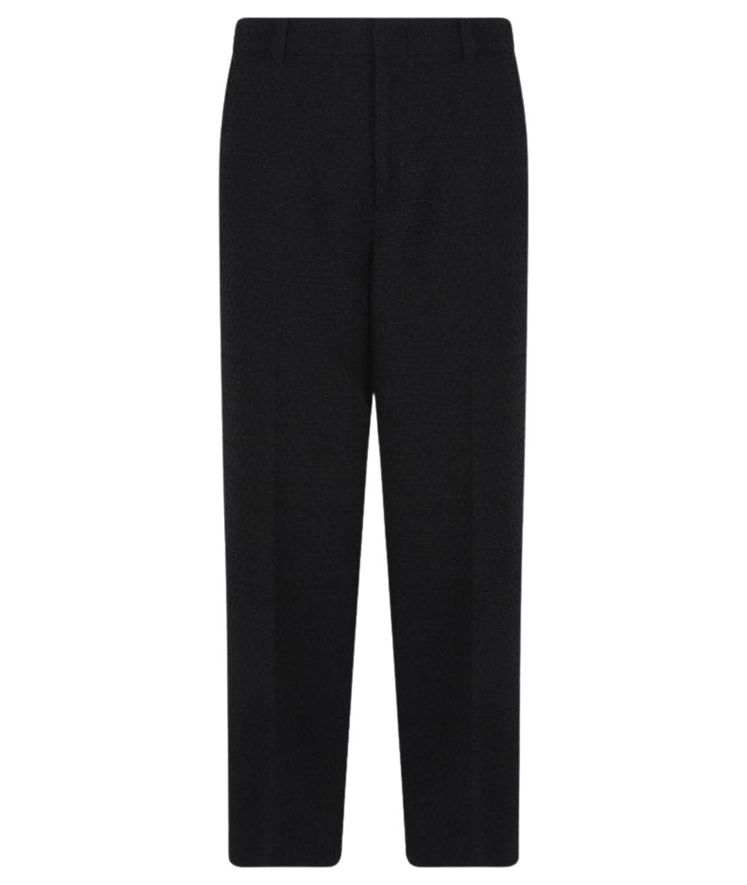 GUCCI Черные шерстяные прямые брюки, фото 1