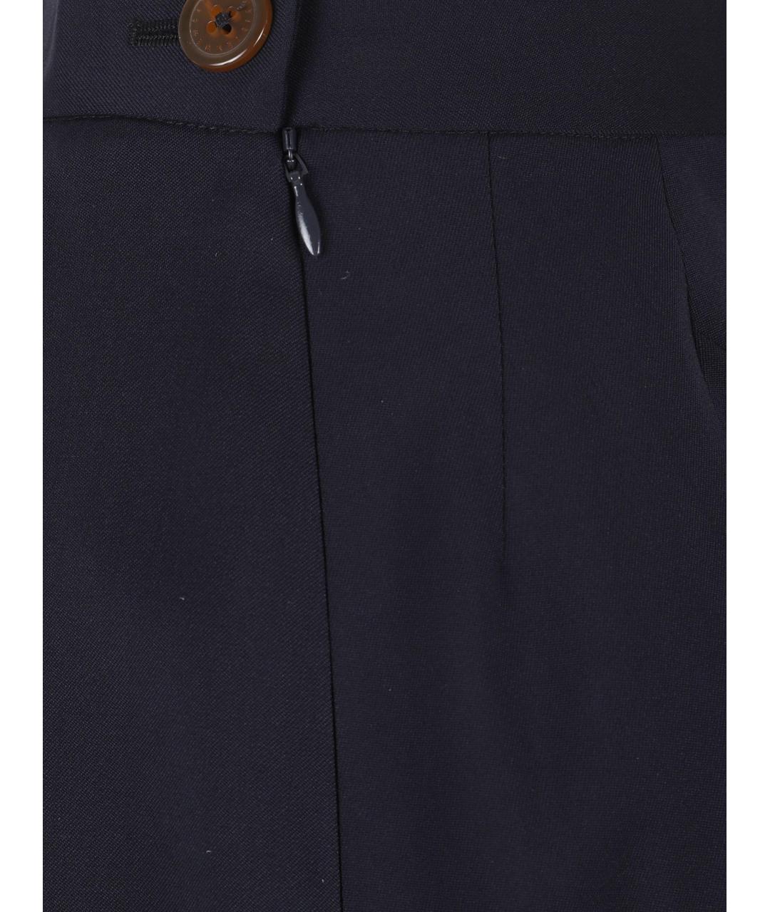 VIVIENNE WESTWOOD Темно-синяя шерстяная юбка мини, фото 3