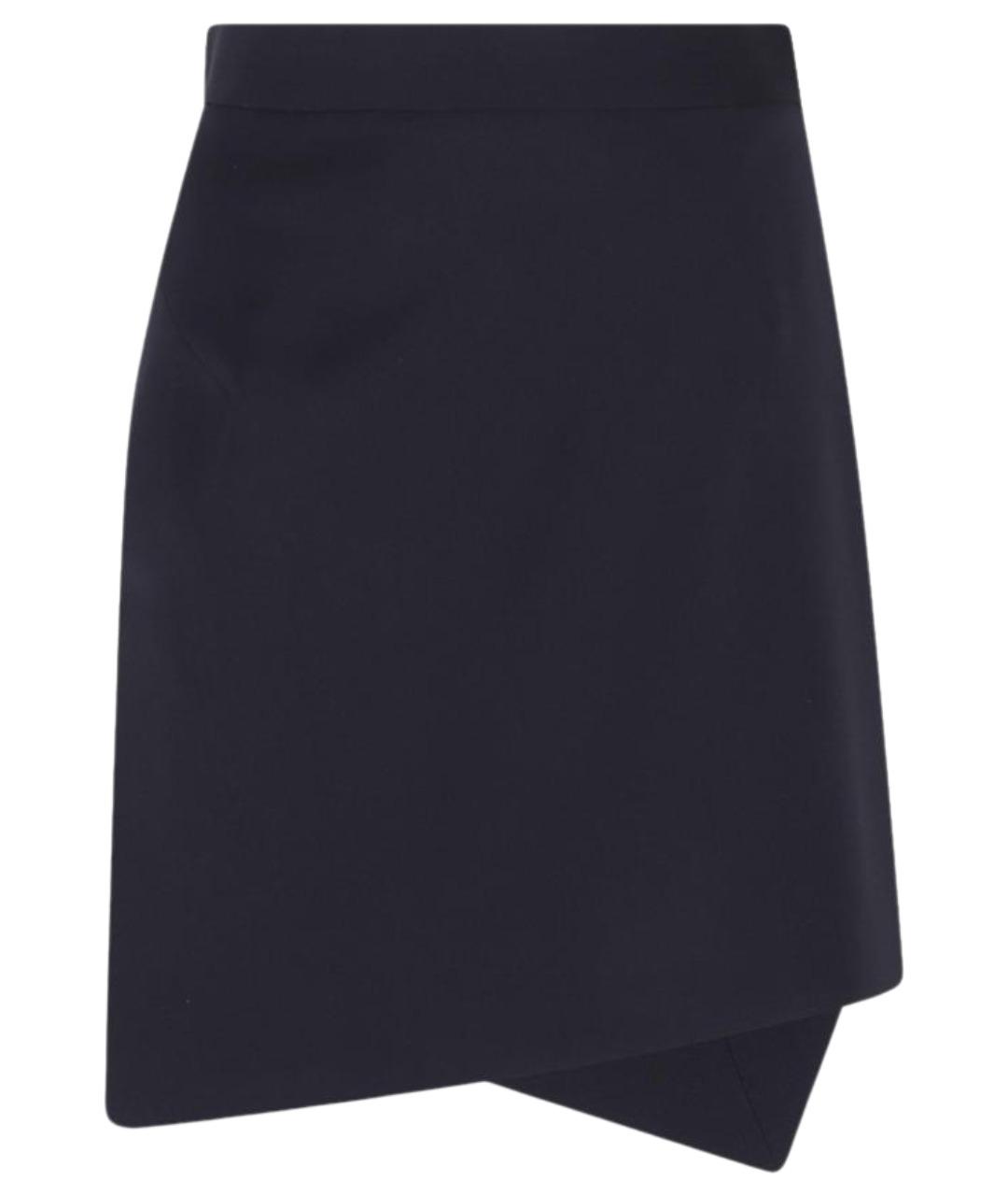 VIVIENNE WESTWOOD Темно-синяя шерстяная юбка мини, фото 1