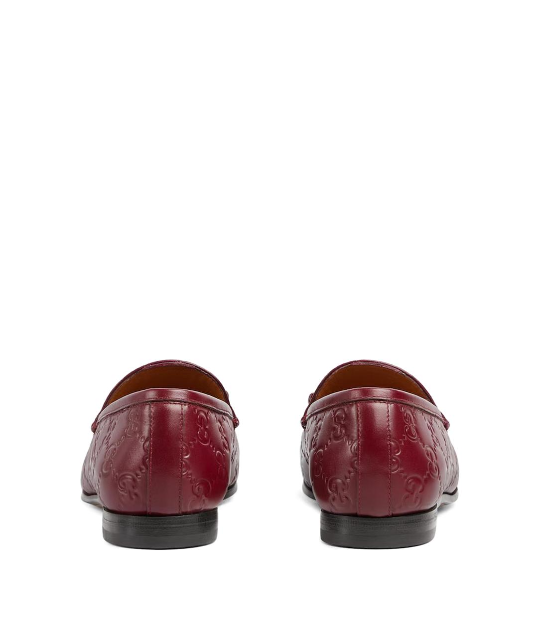 GUCCI Красные кожаные лоферы, фото 3