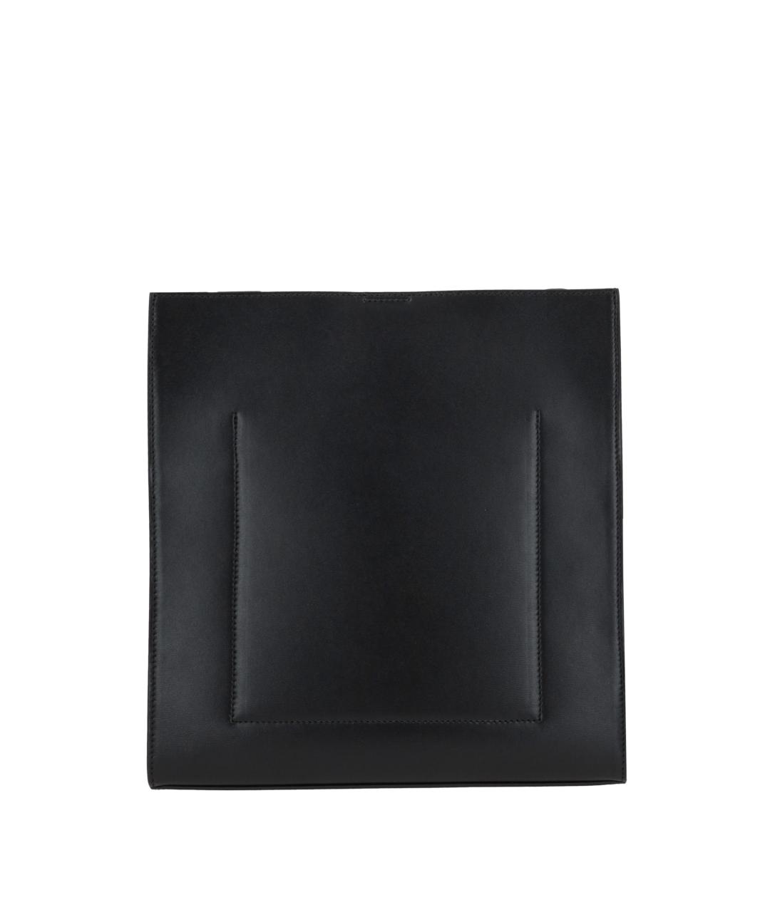 JIL SANDER Черная кожаная сумка через плечо, фото 2