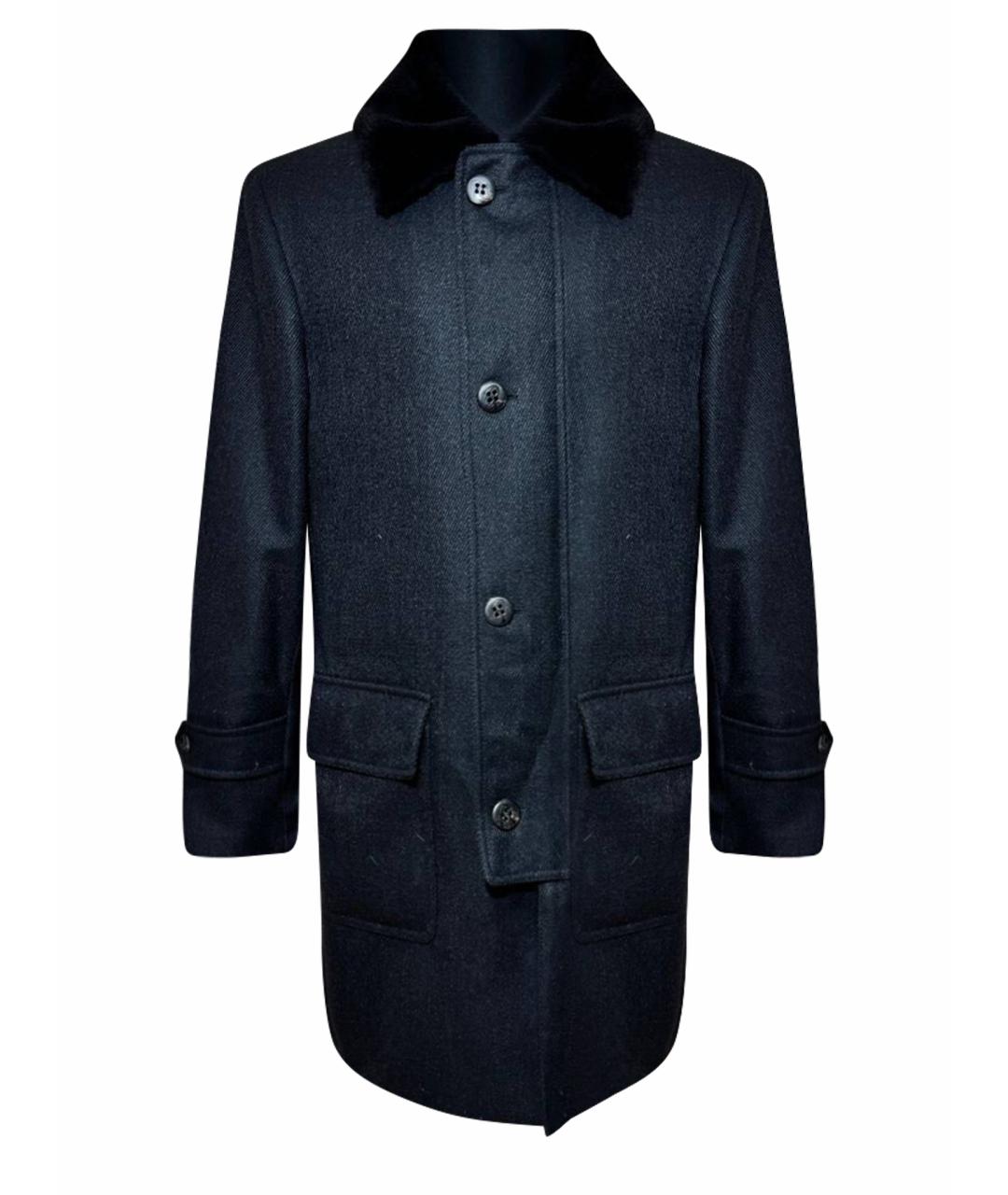 BRIONI Черное пальто, фото 1