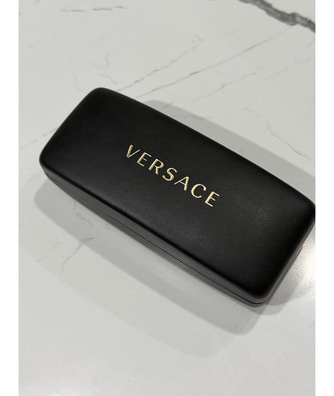 VERSACE Серебряные металлические солнцезащитные очки, фото 4