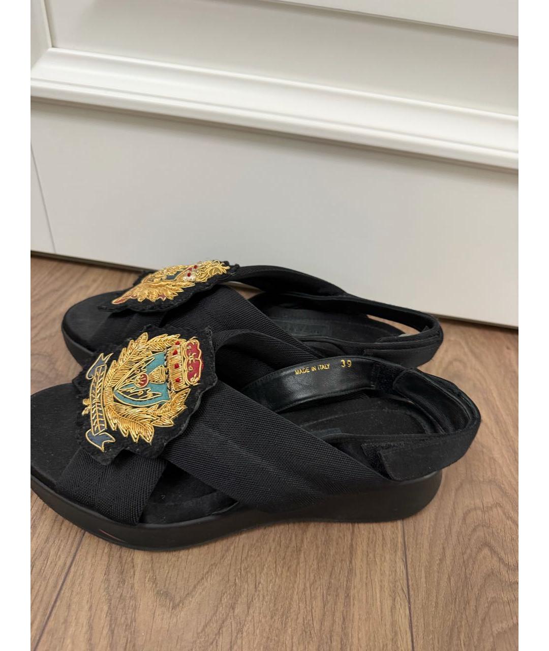 BURBERRY Черные текстильные сандалии, фото 3