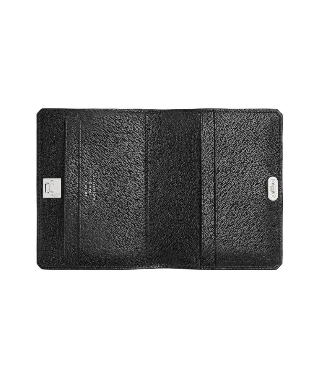 HERMES Черный кожаный кардхолдер, фото 2