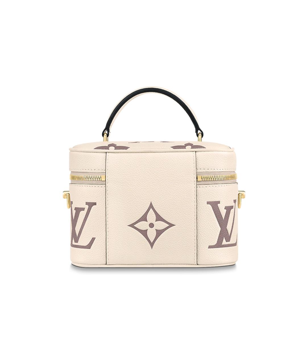 LOUIS VUITTON Бежевая кожаная сумка через плечо, фото 3