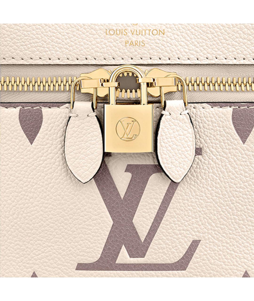 LOUIS VUITTON Бежевая кожаная сумка через плечо, фото 5