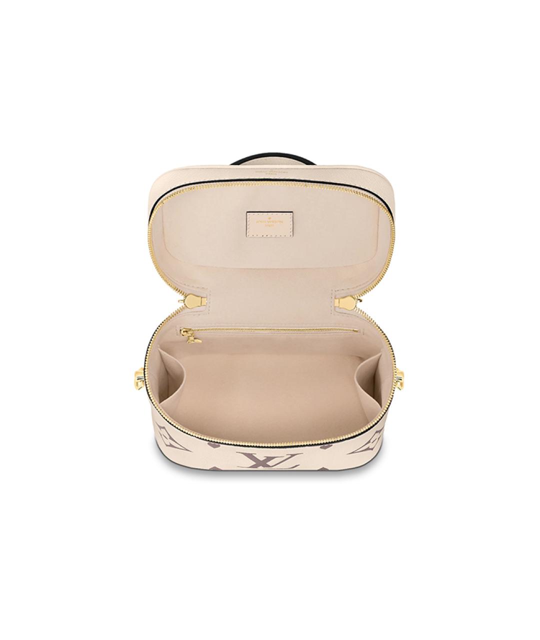 LOUIS VUITTON Бежевая кожаная сумка через плечо, фото 4