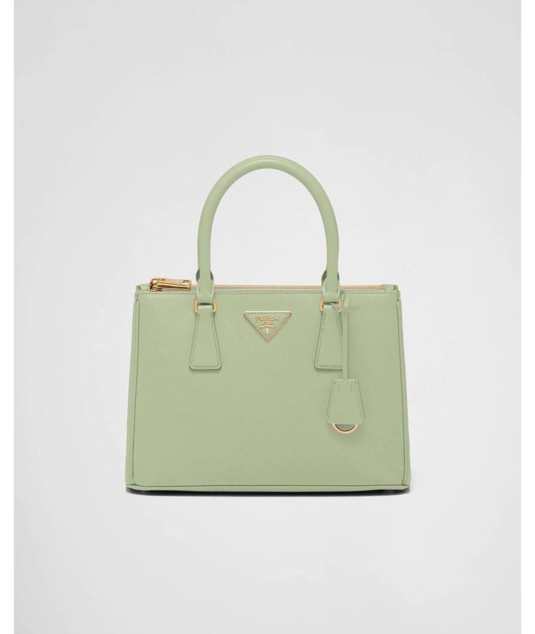 PRADA Зеленая кожаная сумка с короткими ручками, фото 7