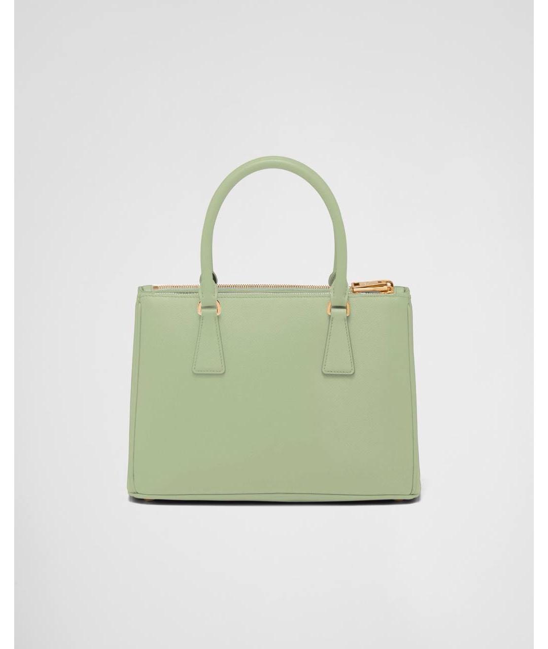 PRADA Зеленая кожаная сумка с короткими ручками, фото 2