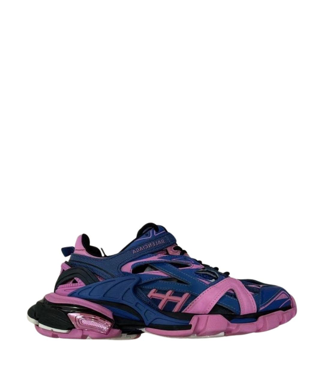 BALENCIAGA Синие кожаные кроссовки, фото 6