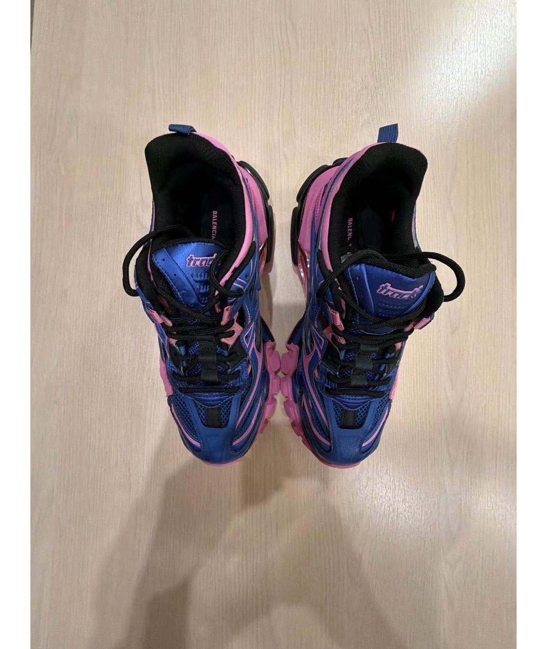 BALENCIAGA Синие кожаные кроссовки, фото 3