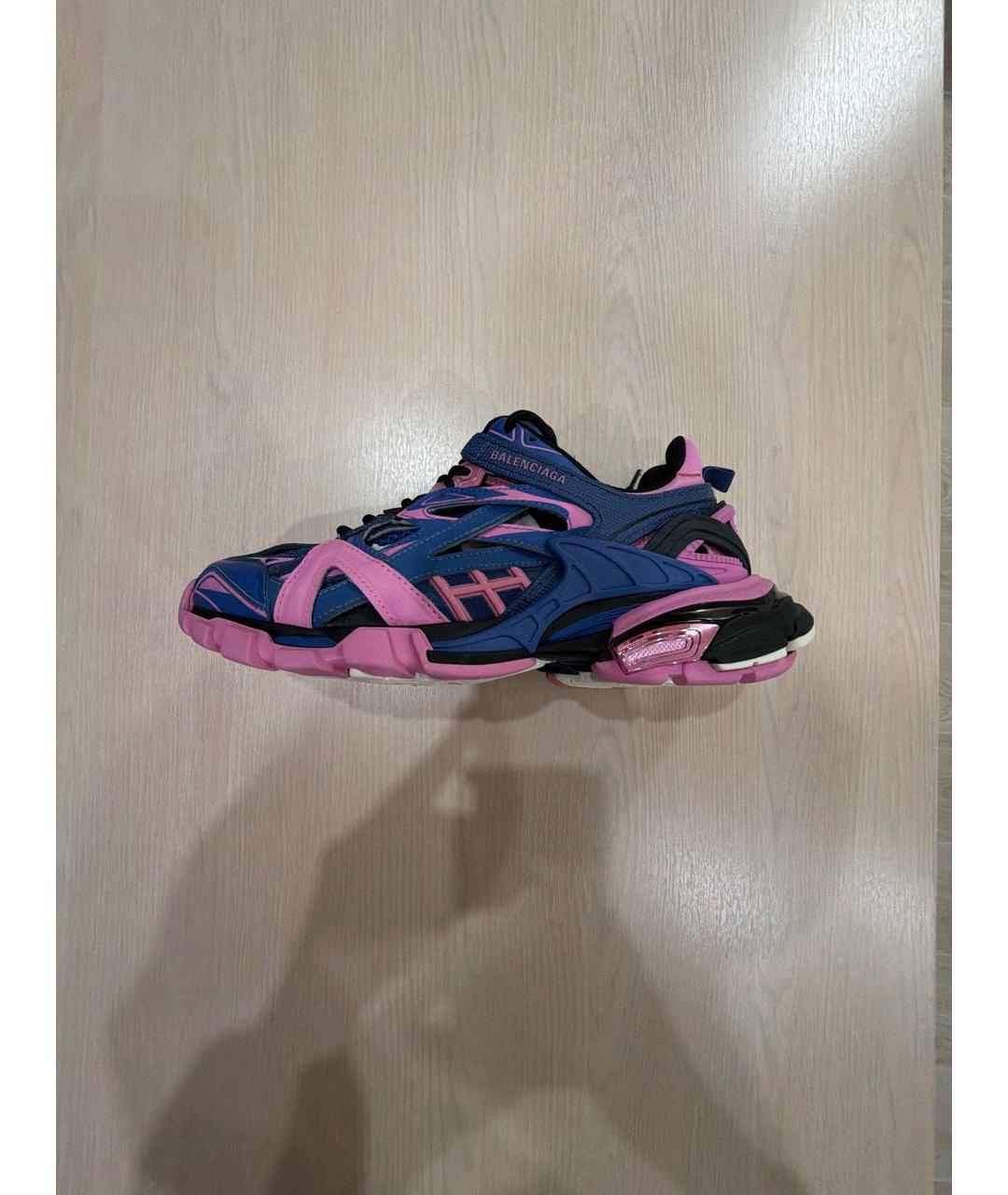 BALENCIAGA Синие кожаные кроссовки, фото 5