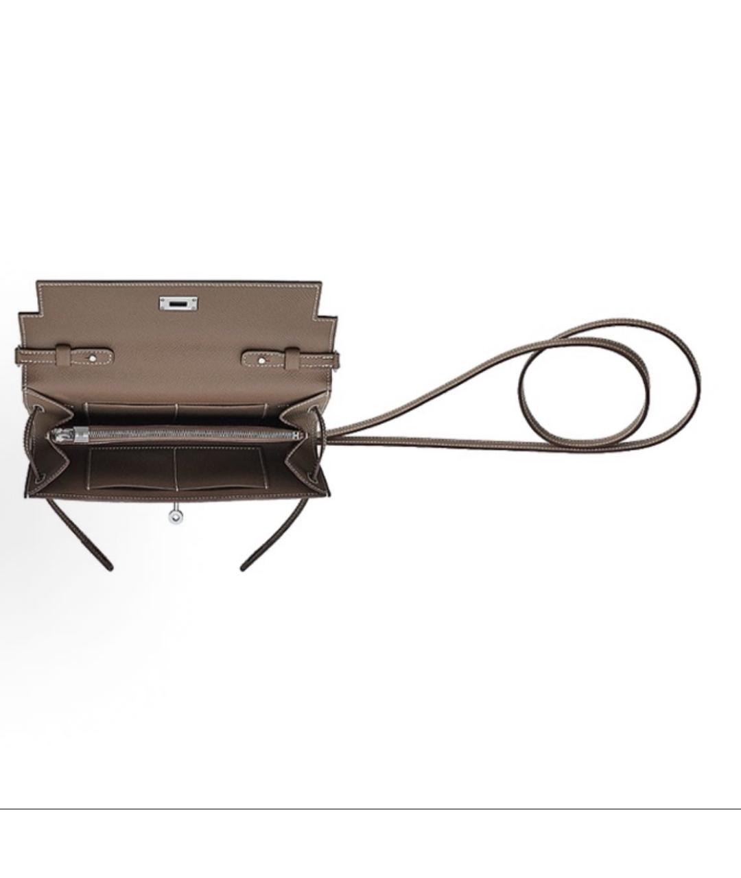 HERMES Коричневый кожаный кошелек, фото 3