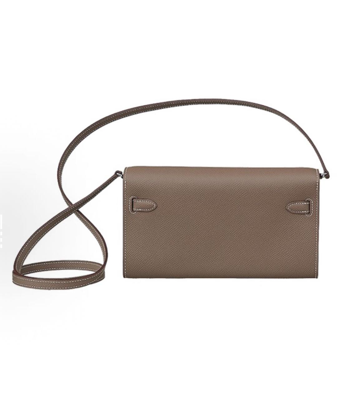 HERMES Коричневый кожаный кошелек, фото 2