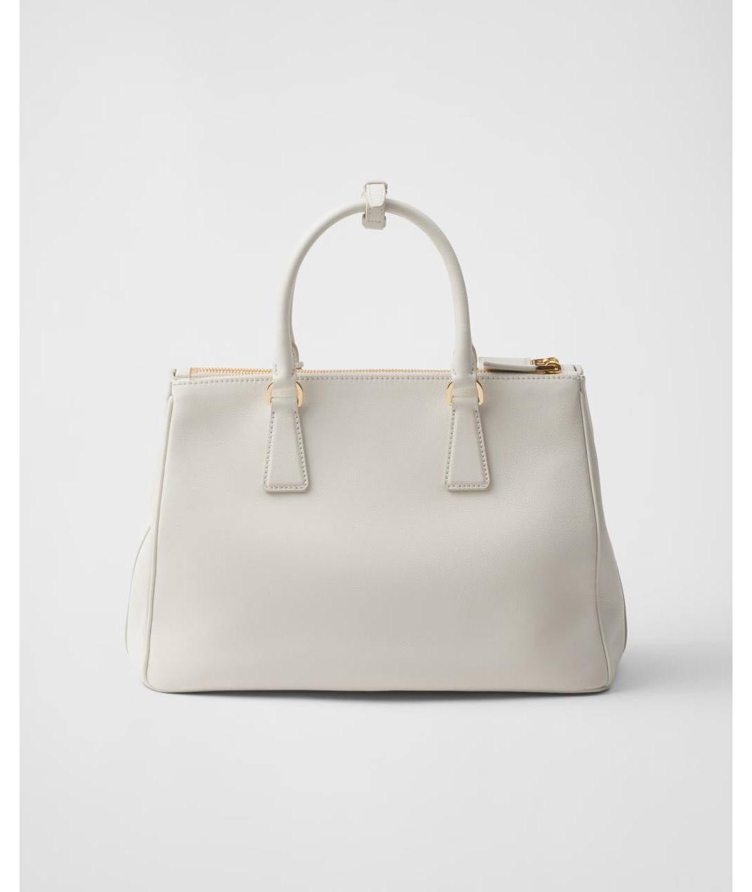 PRADA Белая кожаная сумка с короткими ручками, фото 2