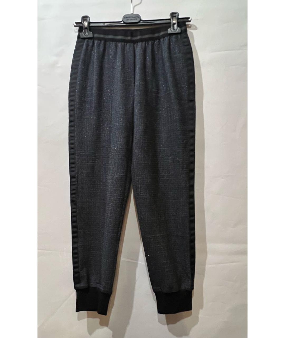 MISS BLUMARINE Серые вискозные бриджи, фото 4