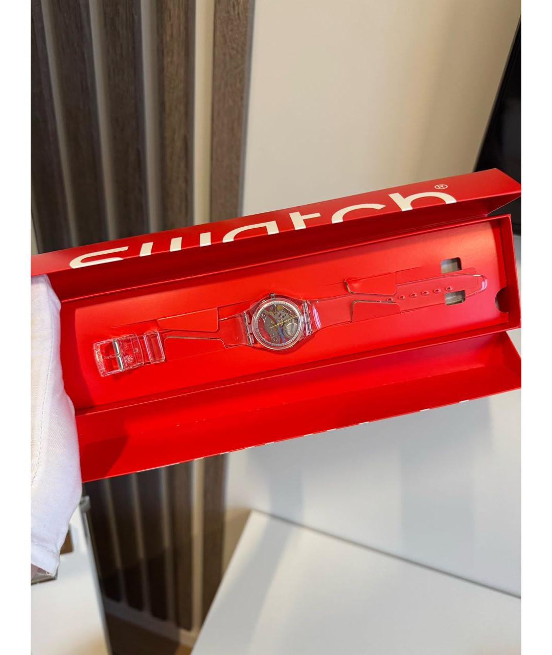 Swatch Белые пластиковые часы, фото 2