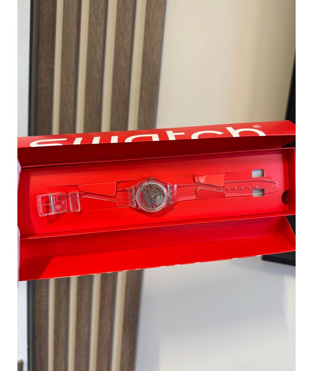 Swatch Белые пластиковые часы, фото 3