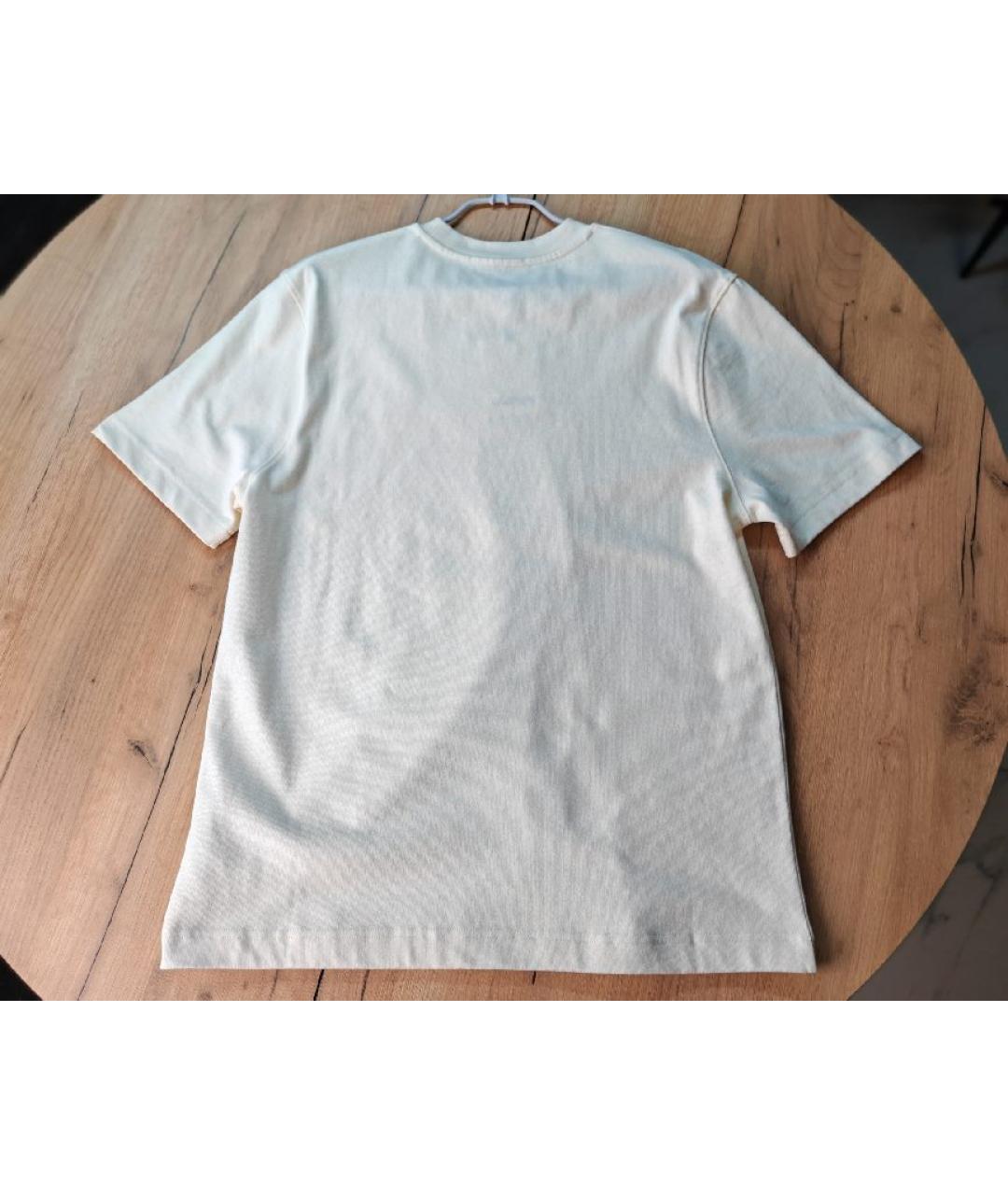 JACQUEMUS Бежевая хлопковая футболка, фото 5