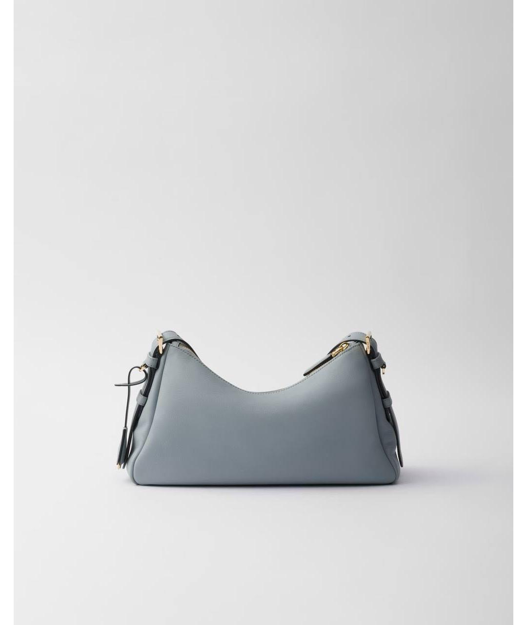 PRADA Голубая кожаная сумка через плечо, фото 2