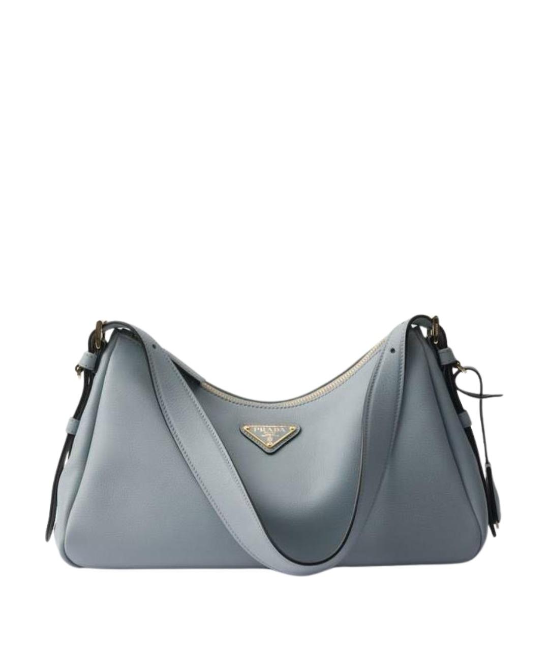 PRADA Голубая кожаная сумка через плечо, фото 1