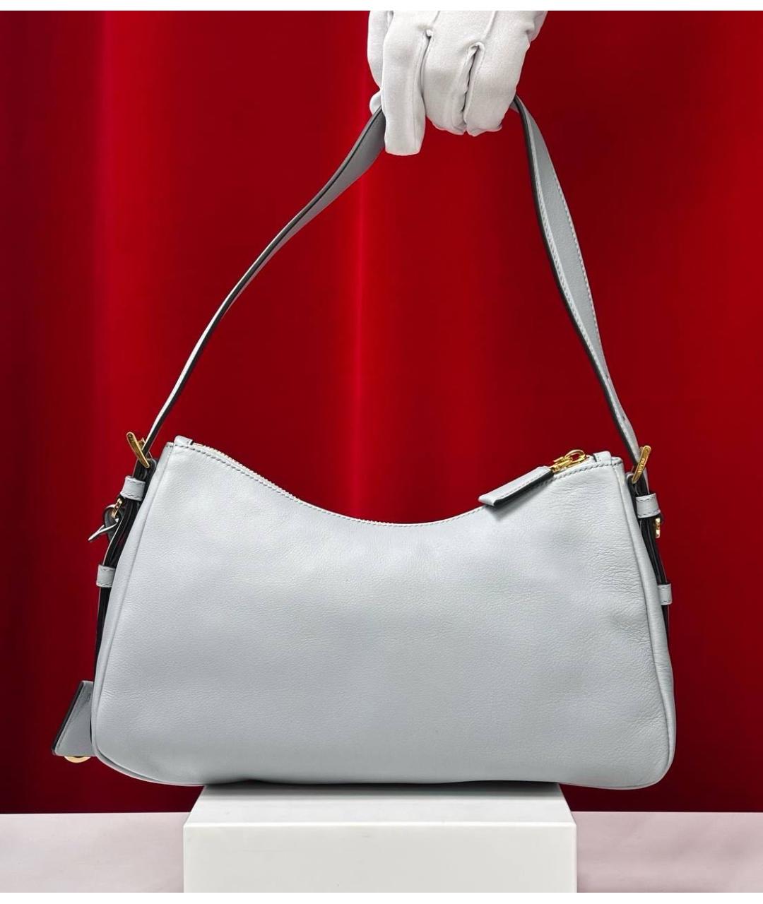 PRADA Голубая кожаная сумка через плечо, фото 5